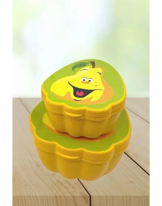 Omarı İç İçe Geçebilen Armut Model Saklama Kabı Seti