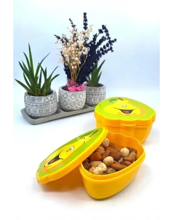 Omarı İç İçe Geçebilen Armut Model Saklama Kabı Seti