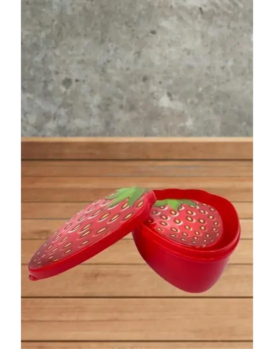 Omarı Çilek Model İç İçe Geçebilen Saklama ve Beslenme Kabı Seti