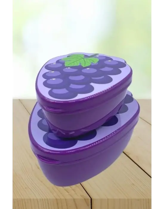 Omarı İç İçe Geçebilen Üzüm Model Saklama Kabı Seti