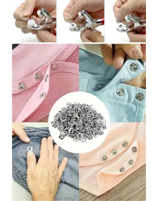 Omarı Paslanmaz Çelik Çıtçıt ve Pense Seti