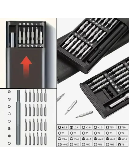 Omarı 25 Parça Mıknatıslı Tornavida Seti