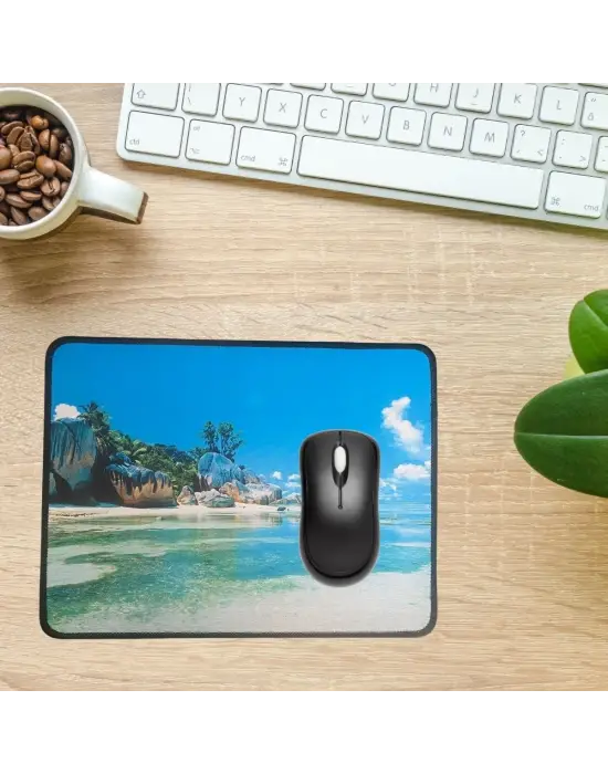 Omarı Manzara Ada Desenli Mouse Pad - 25x32 cm Boyutunda