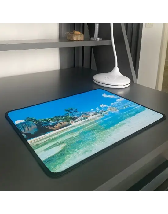Omarı Manzara Ada Desenli Mouse Pad - 25x32 cm Boyutunda