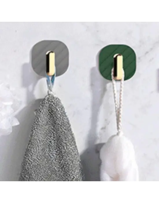 Omarı Yapışkanlı Retro Askılık Dolap Kapak Kulpu Gri