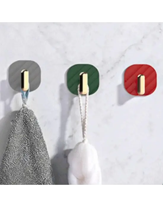 Omarı Yapışkanlı Retro Askılık Dolap Kapak Kulpu Yeşil