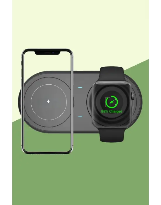 Omarı 2si 1 Arada Kablosuz Hızlı Şarj Aparatı