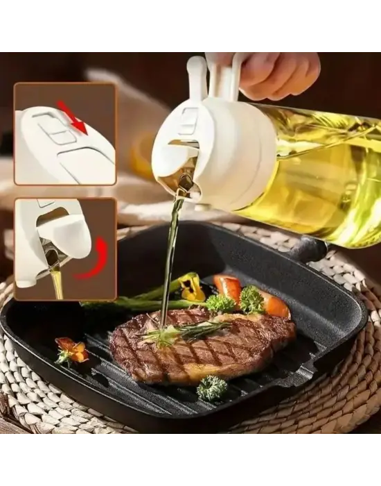 Omarı Cam Yağ Püskürtücü ve Yağ Dökücü Sprey - Pratik Mutfak Aracı