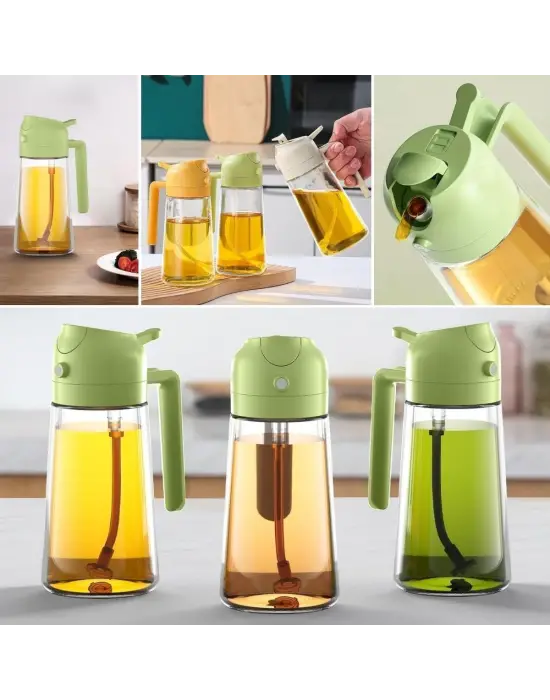 Omarı Cam Yağ Püskürtücü ve Yağ Dökücü Sprey - Pratik Mutfak Aracı