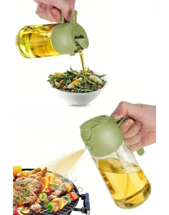 Omarı Cam Yağ Püskürtücü ve Yağ Dökücü Sprey - Pratik Mutfak Aracı