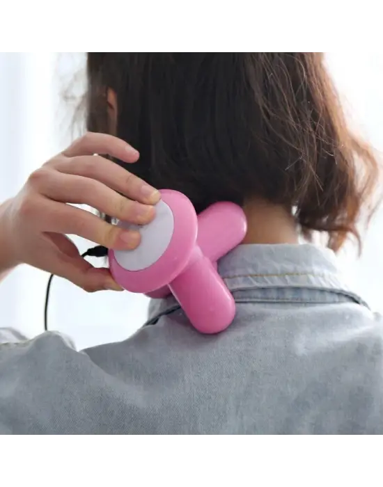 BUFFER® 3 Başlıklı Titreşimli USB Şarjlı Mini El Masaj Aleti