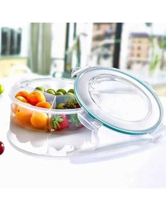 Omarı 3 Bölmeli Sızdırmaz Contalı Erzak Saklama Kabı