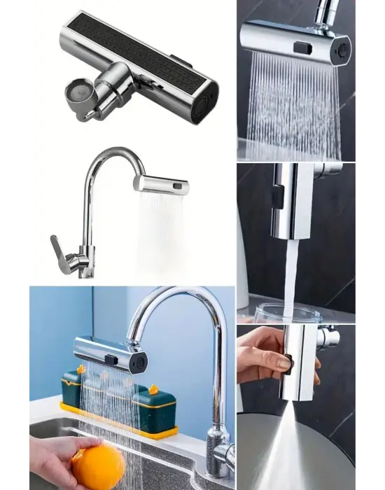 Omarı Evrensel Musluk Başlığı - 3 Modlu Çok Amaçlı Musluk Adaptörü