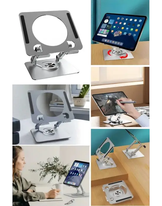 Omarı Derece Dönebilen Yükseltilmiş Tablet Standı