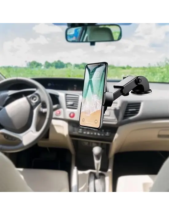 Omarı Derece Dönen Teleskopik Araç Telefon Tutucu