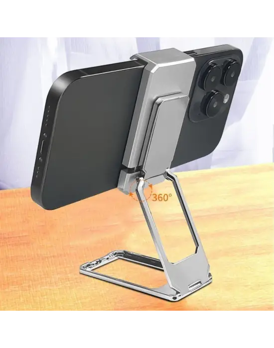 Omarı Derece Döner Metal Telefon Standı Braket