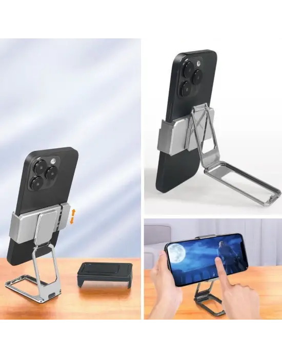 Omarı Derece Döner Metal Telefon Standı Braket