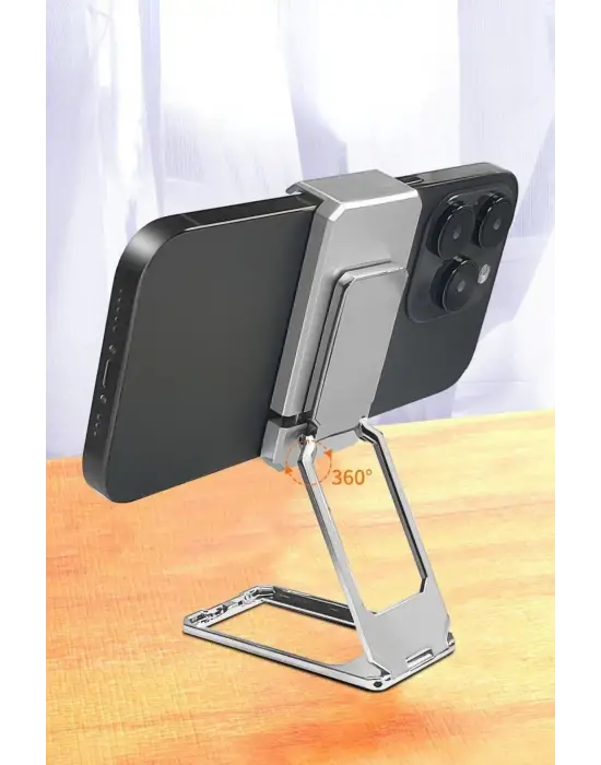 Omarı Derece Döner Metal Telefon Standı Braket