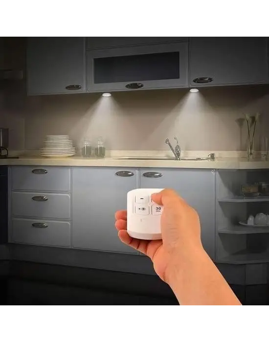 Omarı 3lü Uzaktan Kumandalı Kablosuz Led Spot Lambalar