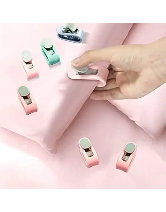 Omarı Yorgan Çarşaf ve Perde Tutucu Sabitleyici Klips