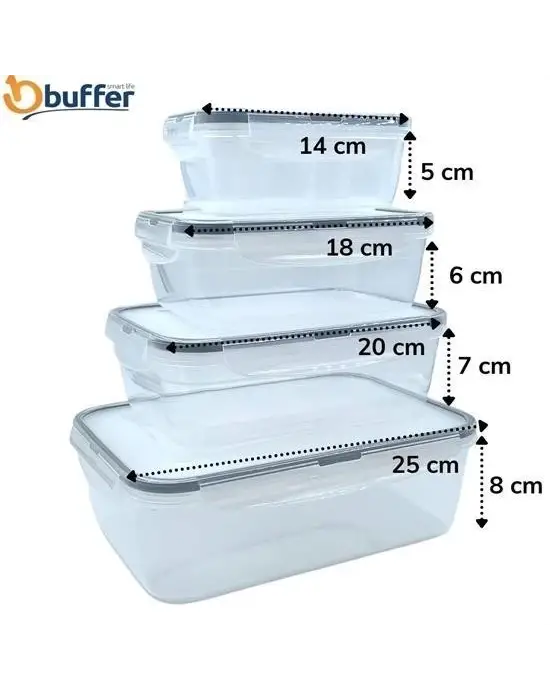 Omarı Pratik ve Sızdırmaz Kapaklı Erzak Saklama Seti