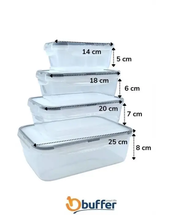 Omarı Pratik ve Sızdırmaz Kapaklı Erzak Saklama Seti