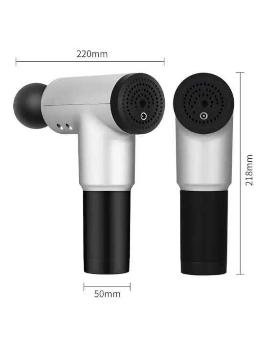 Omarı 6 Seviyeli Titreşim ve 4 Başlık ile Etkili Masaj Tabancası