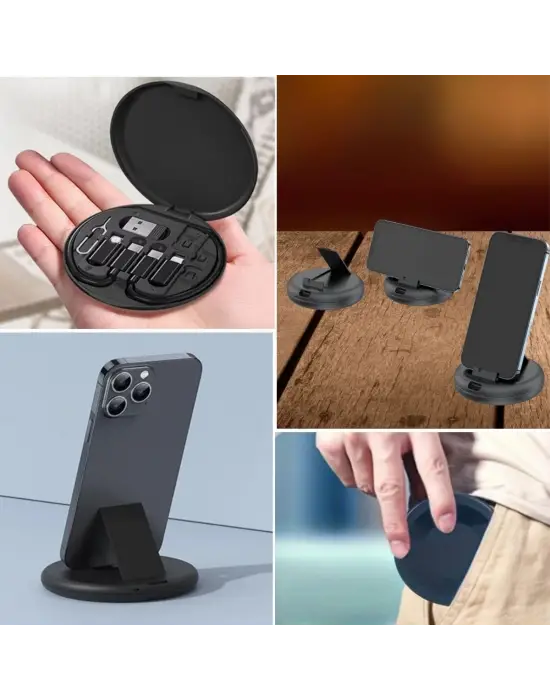 Omarı Seyahat İçin 5İ 1 Arada USB Type-C Şarj Kablosu Seti