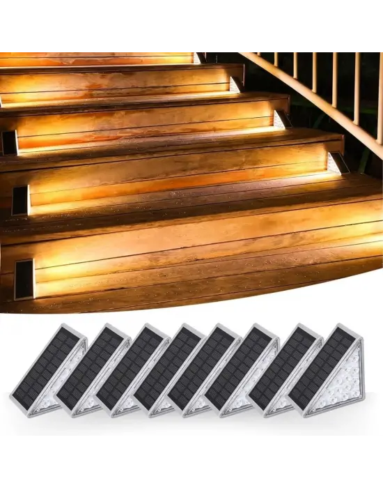 Omarı Güneş Enerjisiyle Şarj Olan Dış Mekan Solar Basamak Lambası