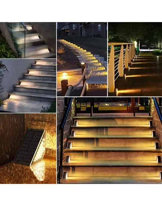 Omarı Güneş Enerjisiyle Şarj Olan Dış Mekan Solar Basamak Lambası