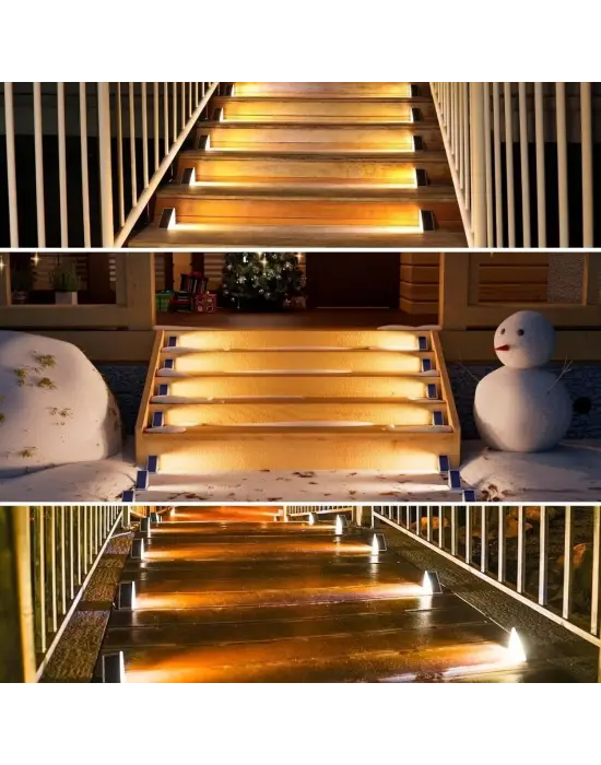 Omarı Güneş Enerjisiyle Şarj Olan Dış Mekan Solar Basamak Lambası