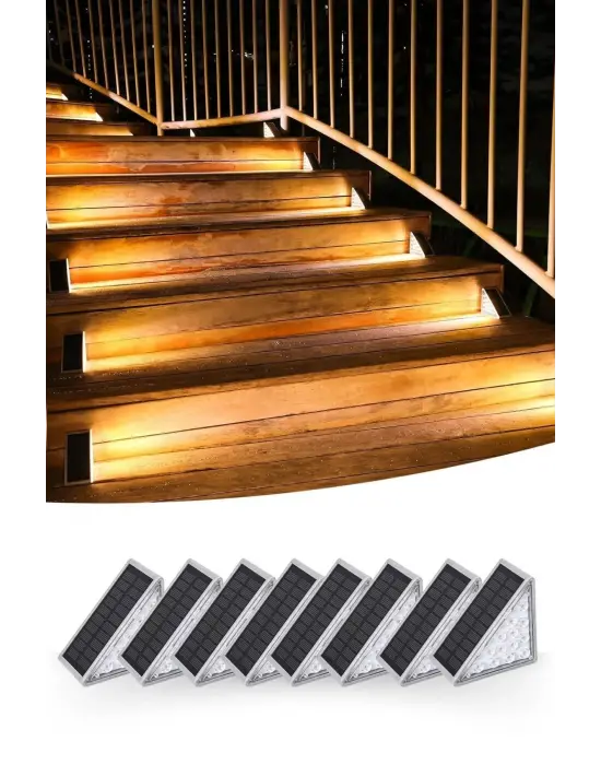 Omarı Güneş Enerjisiyle Şarj Olan Dış Mekan Solar Basamak Lambası