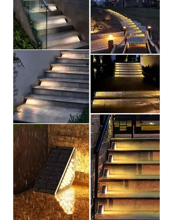 Omarı Güneş Enerjisiyle Şarj Olan Dış Mekan Solar Basamak Lambası