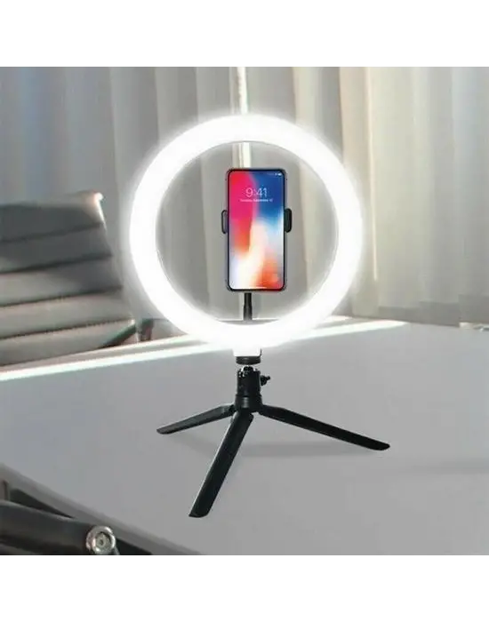 BUFFER® 8inç 20cm Youtube Instagram Tiktok Selfie  Stüdyo Video Fotoğraf Ring Light  Tripod Led Halk