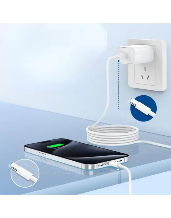 Omarı Hızlı Şarj Örgülü Type-C Kablosu