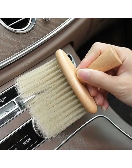 Omarı Ahşap Saplı Yumuşak Kıl Detaylı Temizleme Fırçası