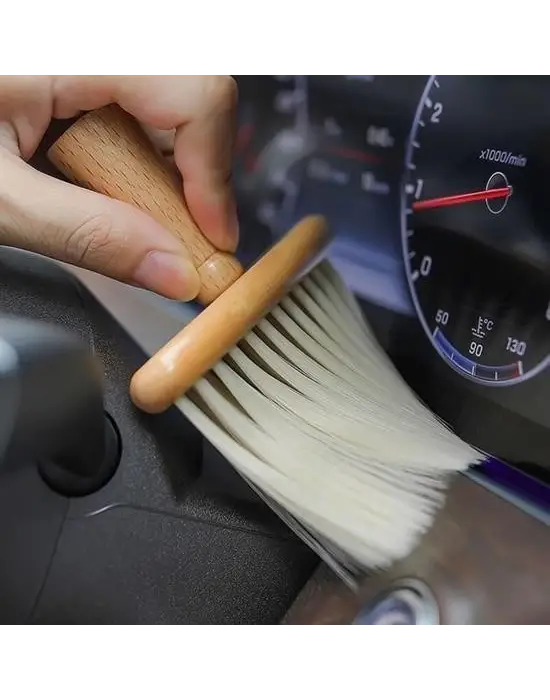 Omarı Ahşap Saplı Yumuşak Kıl Detaylı Temizleme Fırçası