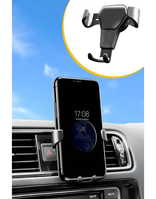 Omarı Araç İçi Klima Izgarasına Takılabilir Oto Telefon Tutucu