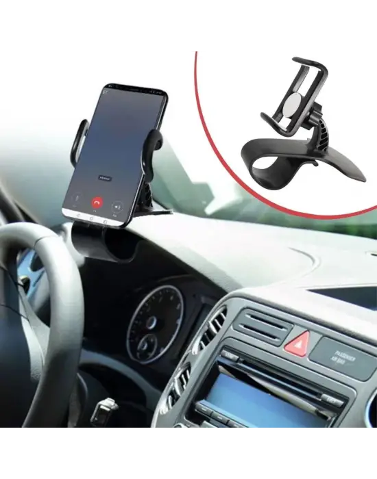 Omarı Döner Başlıklı Araç İçi Telefon Tutucu Kıskacı