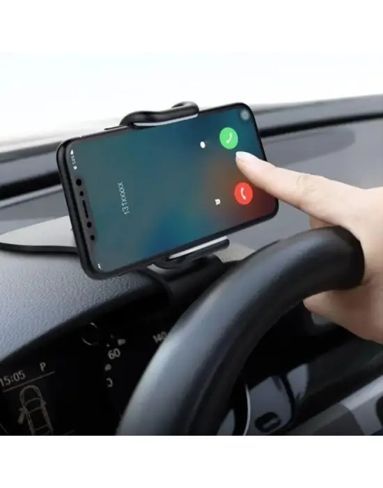 Omarı Döner Başlıklı Araç İçi Telefon Tutucu Kıskacı