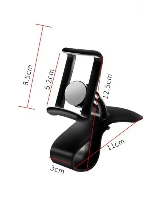 Omarı Döner Başlıklı Araç İçi Telefon Tutucu Kıskacı