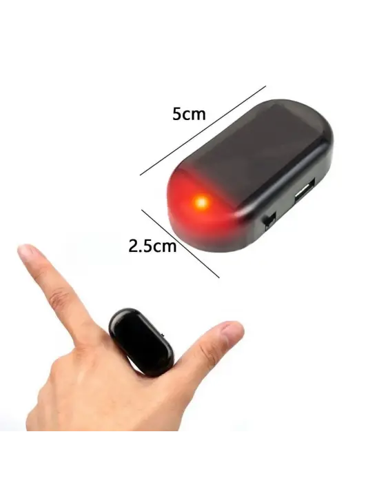 Omarı Güneş Enerjili Araç İçi Hırsız Alarmı ve Şarj Cihazı