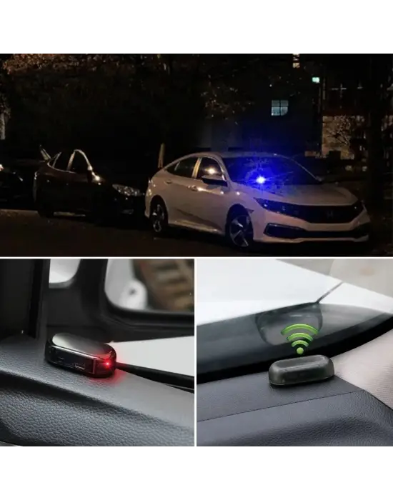 Omarı Güneş Enerjili Araç İçi Hırsız Alarmı ve Şarj Cihazı