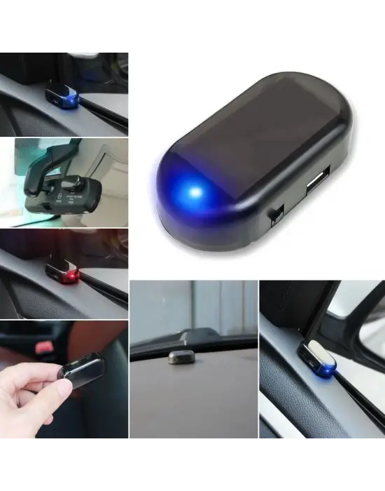 Omarı Güneş Enerjili Araç İçi Hırsız Alarmı ve Şarj Cihazı