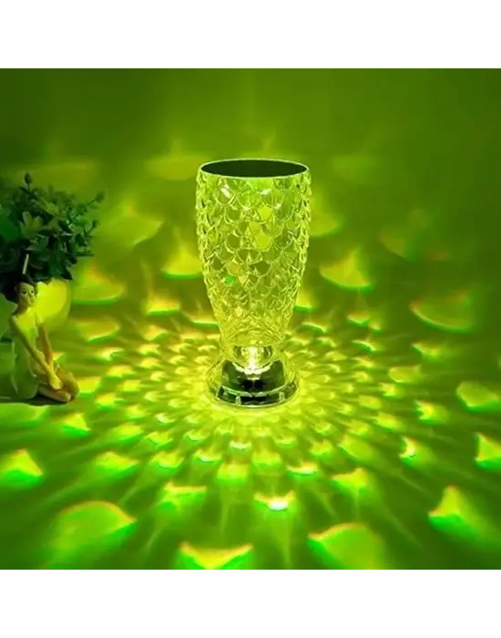 Omarı USB Şarjlı Kumandalı Balık Süzgeç Işık Modlu LED Masa Lambası