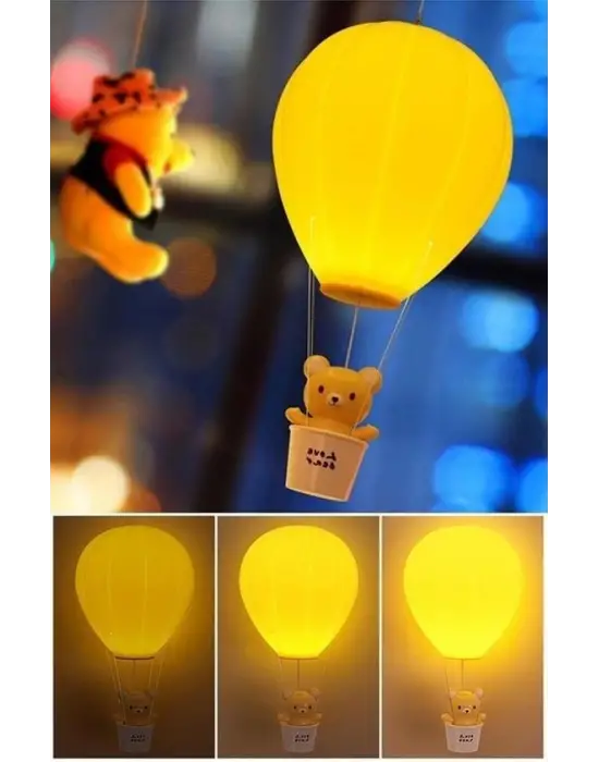 Omarı Eğlenceli Balonlu Ayıcıklı Gece Lambası Aydınlatması