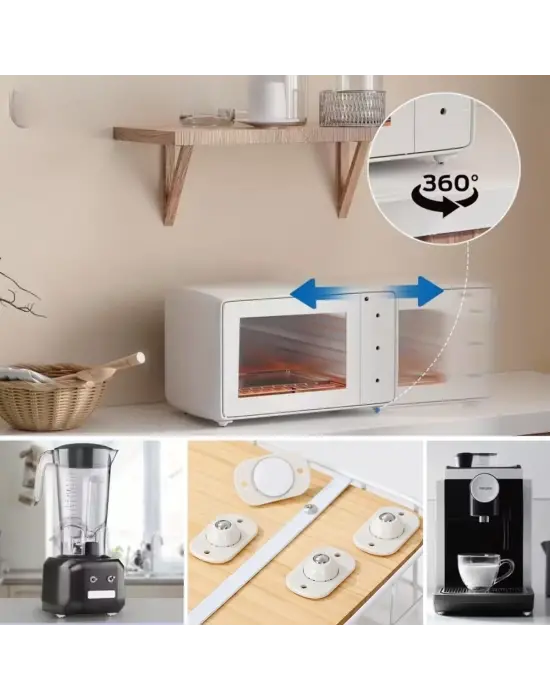 BUFFER® Beyaz Eşya ve Mobilya İçin 4’lü Tekerlekli Kaydırma Aparatı – Hafif ve Orta Ağırlıktaki Ürünler İçin Pratik Kaydırıcı Set