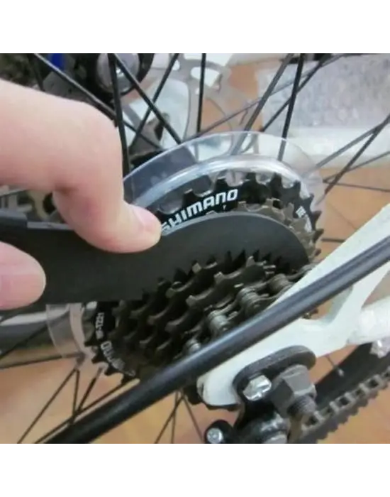 BUFFER® Bisiklet Zincir Dişlisi Koruyucu Pas Sökücü Temizleme Fırçası Aparatı Bakım Seti 4 Parça