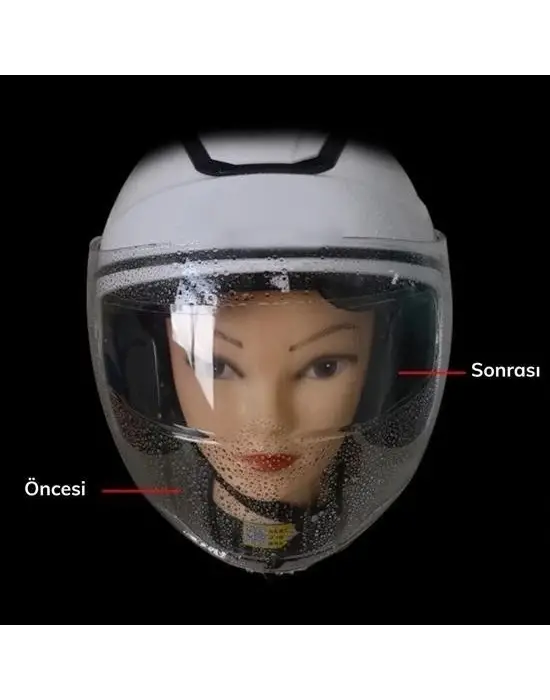 BUFFER® Buğu Önleyici Motosiklet Kaskı Vizörü Su Geçirmez Dayanıklı Çizik Koruma Lens Filmi