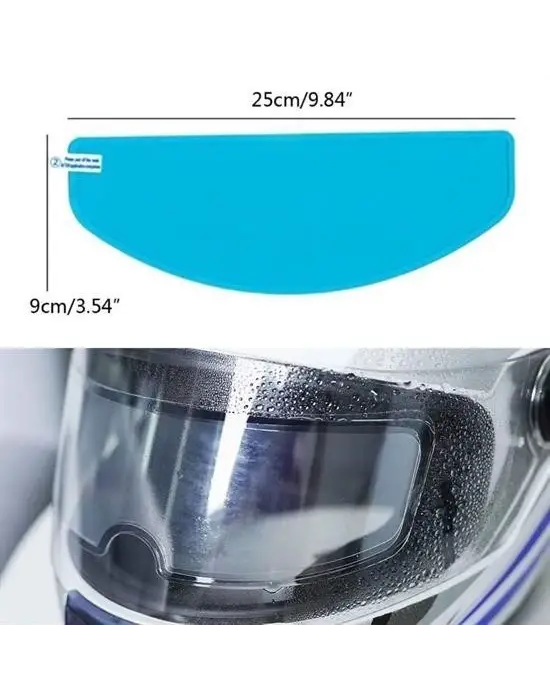 BUFFER® Buğu Önleyici Motosiklet Kaskı Vizörü Su Geçirmez Dayanıklı Çizik Koruma Lens Filmi